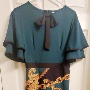 Green Chain-link Dress